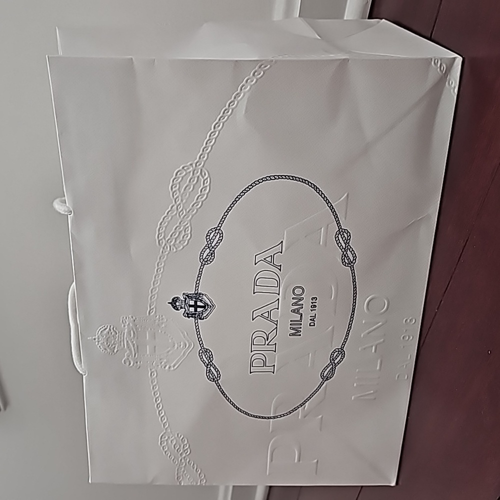 Prada paper shopping bag